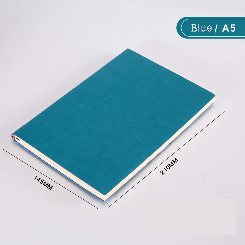 Blue a5 A5 минималистичный блокнот из искусственной кожи, расписание,, ежедневник, для путешествий, для студентов, для школы, дневник, дневник, недельные книги, почти каждый день - Цвет: Blue a5
