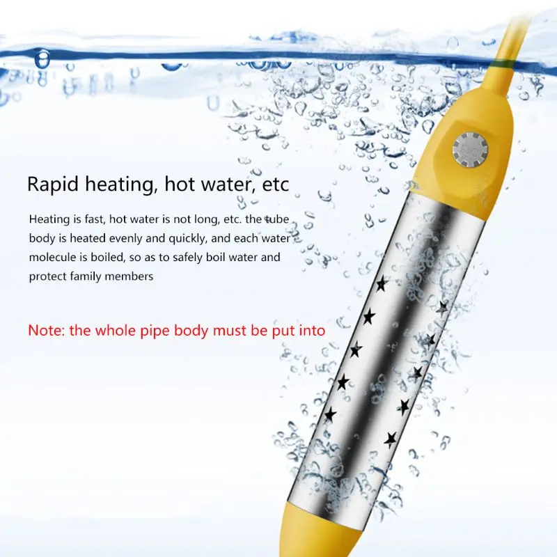2500W Floating Electric Water Heater Boiler Portable Immersion Reheater For Bathroom Swimming Pool Home Office
