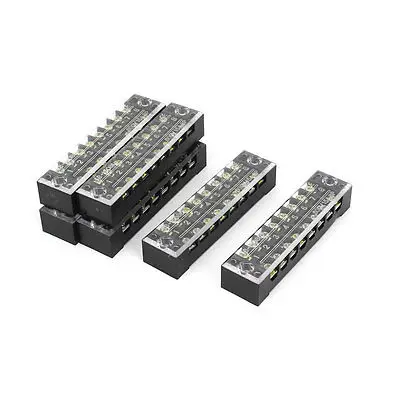 

TB-1508 600V 15A 8-Position Covered Screw Terminal Barrier Block Strip 6 Pcs