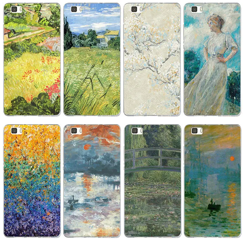 Claude Monet Impression Oil Painting Soft TPU for Huawei P8 P9 P10 P20 P30 Lite Mate 10 Pro Y3 Y5 Y6 II Y7 Honor 6X 7X 9 Plus |