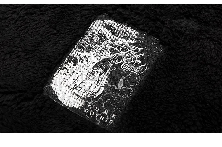 Панк RAVE PUNK State маленький аромат Толстая куртка с капюшоном Женская Осенняя новая овечья шерсть Свободный плащ девять очков рукав прилива