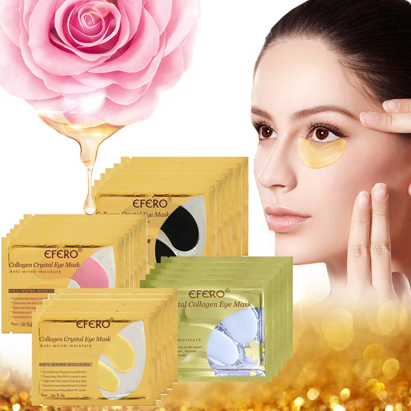 

Crystal Collagen Eye Mask Dark Circles Gel Eye Patches Under the Eyes Gold Masks Anti-puffiness Eyelid Patch Anti-Wrinkle Aging