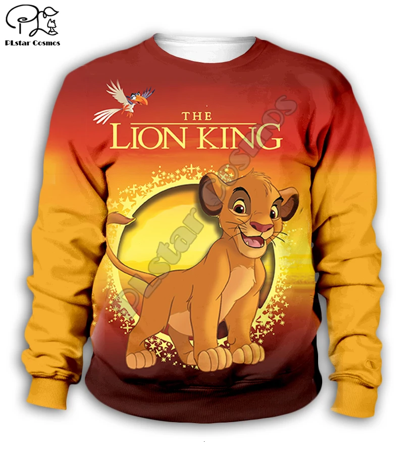 Simba толстовка с капюшоном и 3D-принтом «Король Лев» для маленьких детей; толстовки на молнии топ с длинными рукавами для мальчиков и девочек; брюки; Прямая поставка