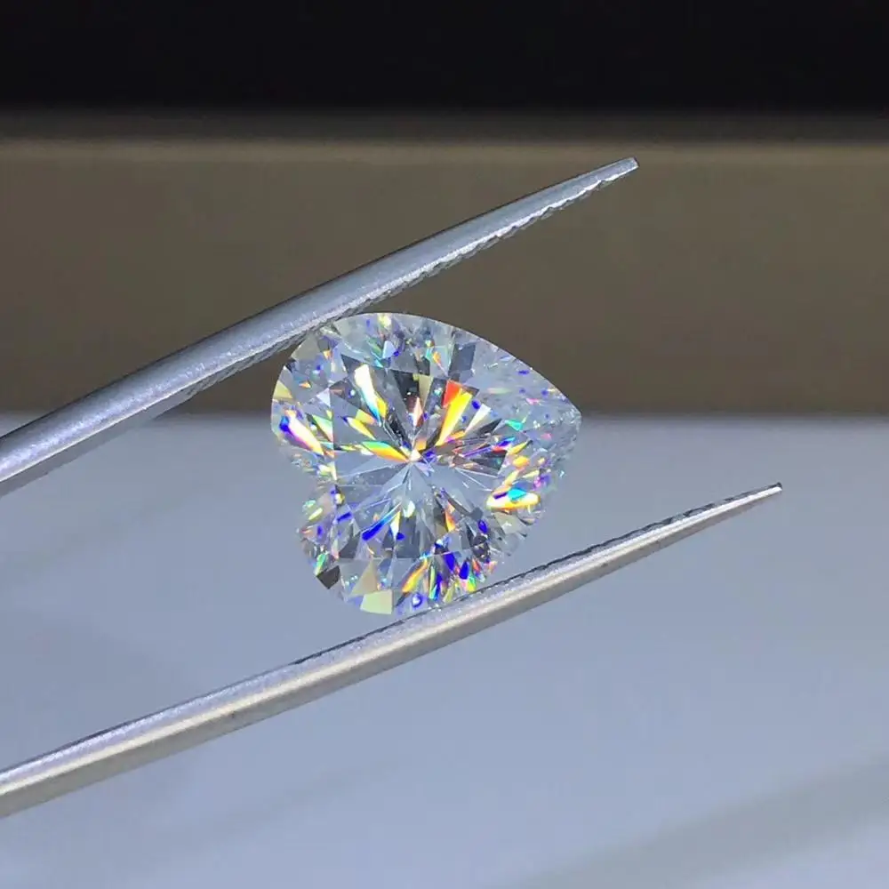 Poetry Of Jew Store Heart Moissanite 1.00ct D VVS barestone Moissanite ring Pendants for naked diamond