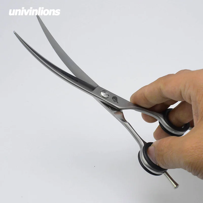 7" Pet Dogs Gromming Scissors Cutting Shears Sharp Edge Animals Cat Up Curved Scissors Upward Barbers Cutting Tools High Quality