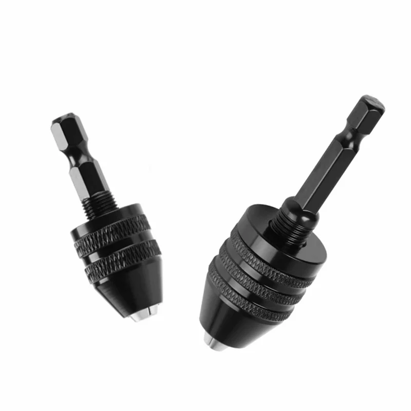 1PC Quick Change Keyless Drill Bit Chuck Hex Shank Adapter Converter Tool Three-Jaw Chuck Electric Grinder Drill electric drill attachment tool accessories electric drill accessory drill chuck woodworking drill accessories