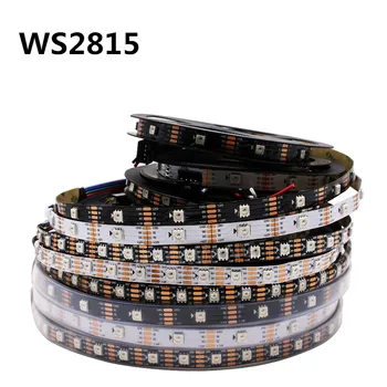 

LED strip DC12V WS2815 1m/3m/5m Smart pixel 30/60/144 leds/m Black/White PCB IP30/IP65/IP67;Addressable Dual-signal WS2812 UP