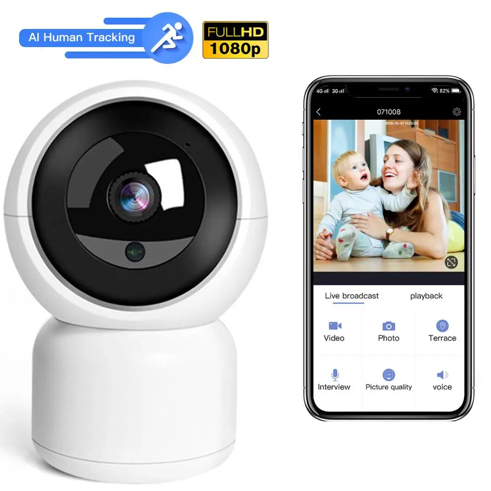 

1080P 720P Home Security IP Camera WIFI Two Way Audio Wireless Mini Camera Night Vision CCTV WiFi Camera Baby Monitor YCC365 Cam