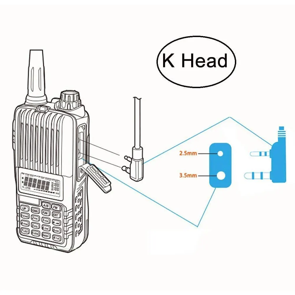 Two Way Radio G Shape Clip-Ear Headset Earpiece With PTT For Midland GXT400