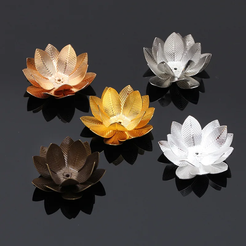 5 шт. 26 мм бусины в форме трех Слои покрытием Медь цветы Базовая Настройка