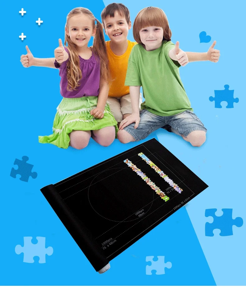 

Puzzles Mat Jigsaw Roll Felt Mat Play Mat Puzzles Blanket For Up to 1500 Pieces Puzzle Accessories Portable Travel Storage Bag