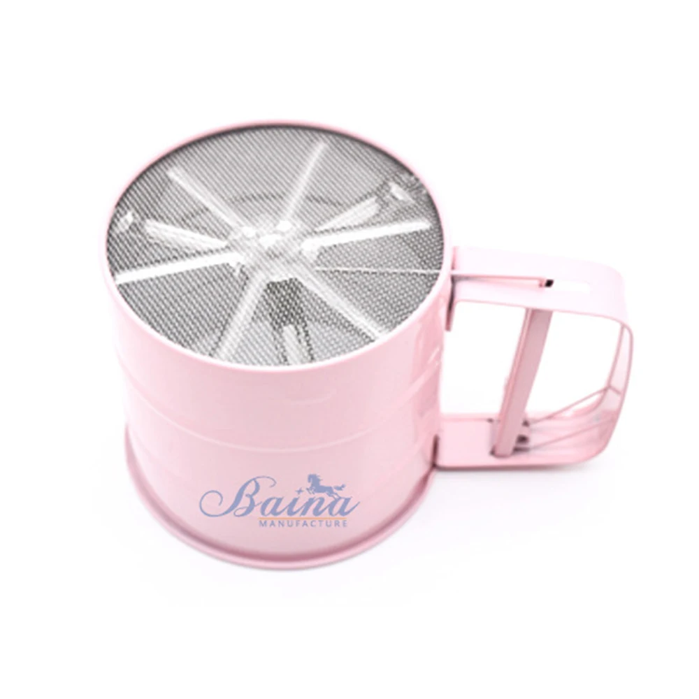 

Stainless Steel Flour Sifter Handheld Manual Flour Powder Icing Sugar Sifter Cup Kitchen Home Baking Pastry Tool