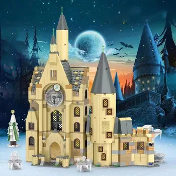 

900pcs Building Blocks Compatible lepiningHarri Magic 75955 75954 Clock Tower Castle Villa House Toys For Children