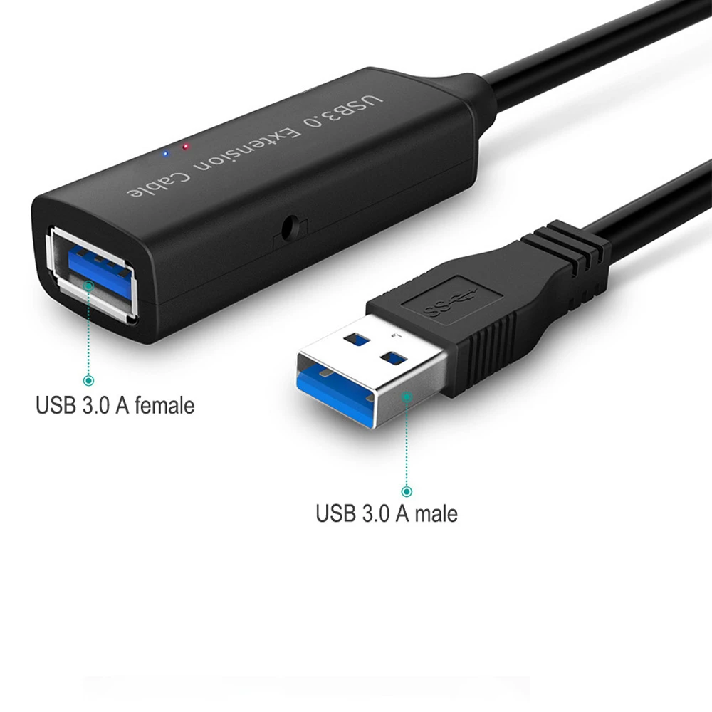 Computer Cables USB Cable High Speed USB 3.0 Interface Male to Male USB to USB Cable Adapter Error-Free Data Transfer Cable CN, Cable Length: 1m, Color: Black 