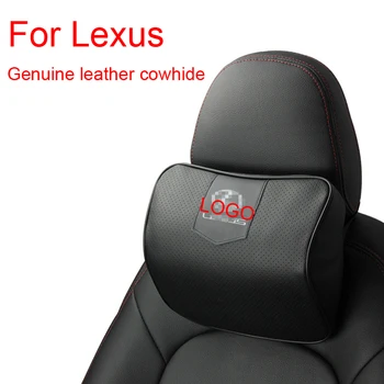 

for Lexus Auto Car Neck Pillow Memory Foam Pillows Neck Rest Seat Headrest Cushion Pad High Quality Genuine Leather Pillows
