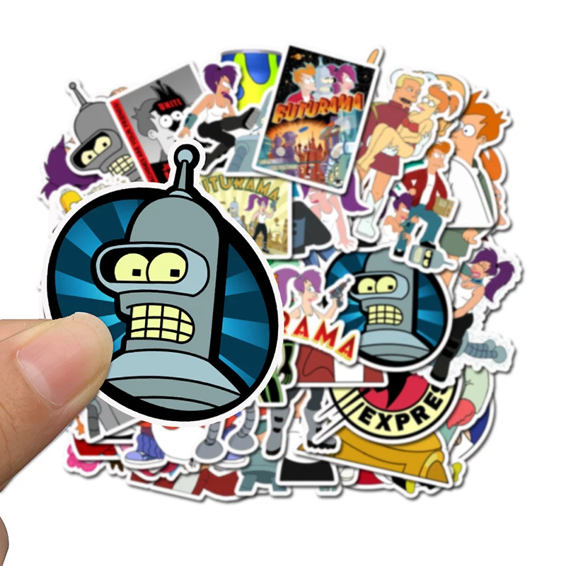 50 шт. Futurama мультфильм дети игрушки украшения аниме-наклейки для DIY Скрапбукинг альбом багаж ноутбук телефон наклейка стикер
