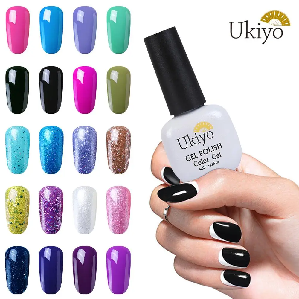 Ukiyo лак для ногтей карамельный цвет УФ светодиодный личная гигиена Bling праймер