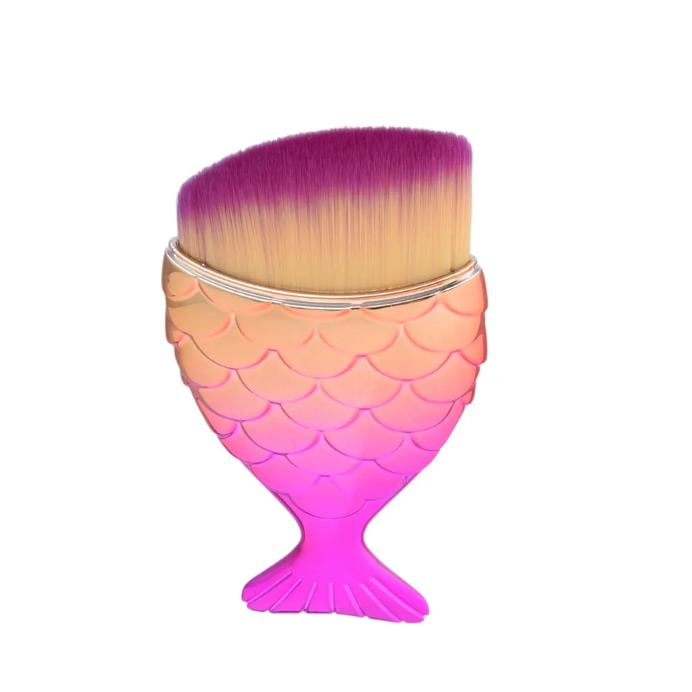 1 Pc Fishtail Brush Рыбья чешуя макияж рыбий хвост Нижняя кисть порошок косметические инструменты рыбий хвост макияж Чехол для кисти Макияж набор инструментов 15p118 - Цвет: 1 Pc Fishtail Brush