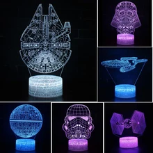 Star Wars Death Star Gift lamp 3D Night light Colorful touch LED lamp Small table lamp Bedside lamp Originality Decorative lamp