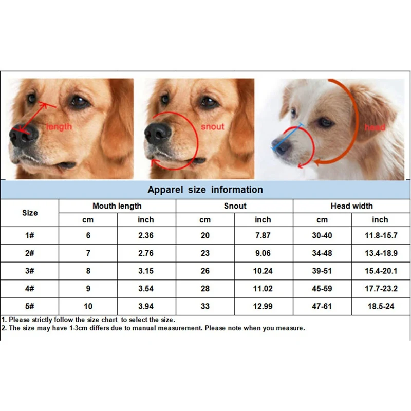 Как выбрать размер намордника для собаки