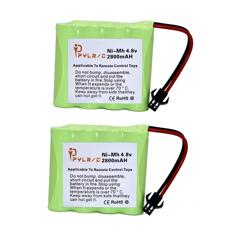 4,8 v 2800mah Ni-MH аккумулятор и зарядное устройство для радиоуправляемых игрушек, автомобилей танков, роботов, пушки 2800mah AA 4,8 v перезаряжаемый аккумулятор для радиоуправляемых лодок - Цвет: Цвет: желтый