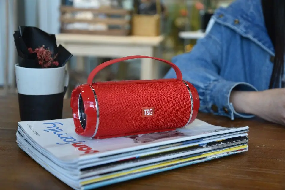 Red Беспроводной Bluetooth динамик TG116 Водонепроницаемый мини Супер Бас Сабвуфер наружная звуковая коробка FM портативный стерео динамик - Цвет: Red