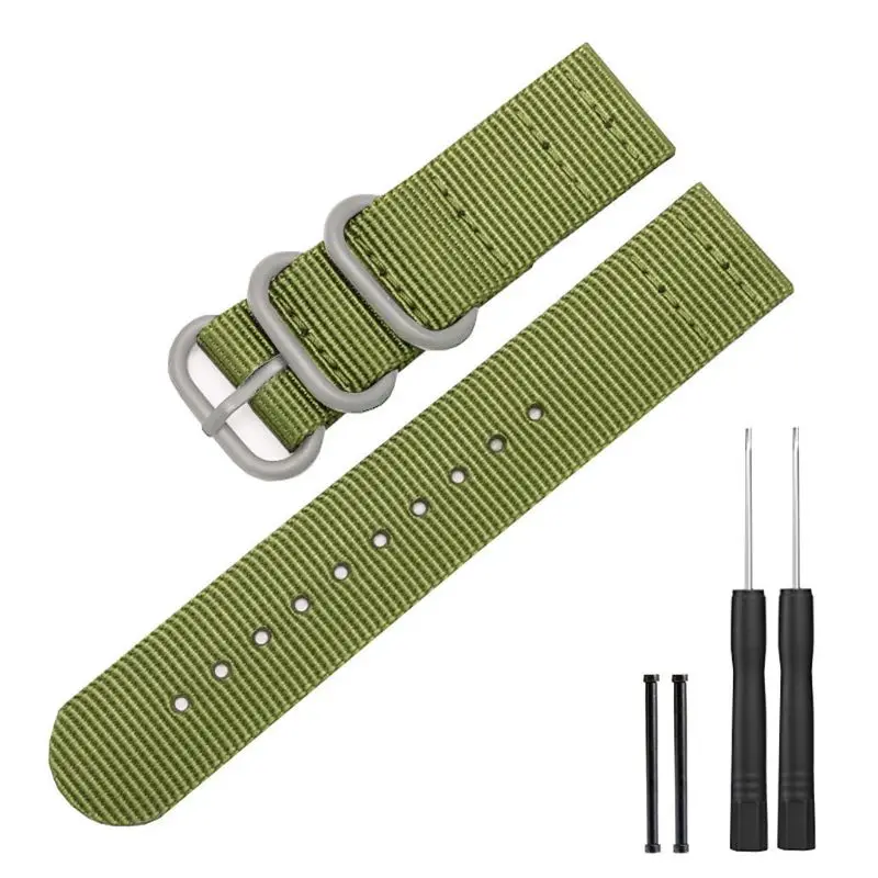 Army Green Нейлоновый ремешок для наручных часов с защитой от царапин, сменный Браслет для Garmin Fenix 5/Instinct, аксессуары для умных часов 22 мм - Цвет: Army Green