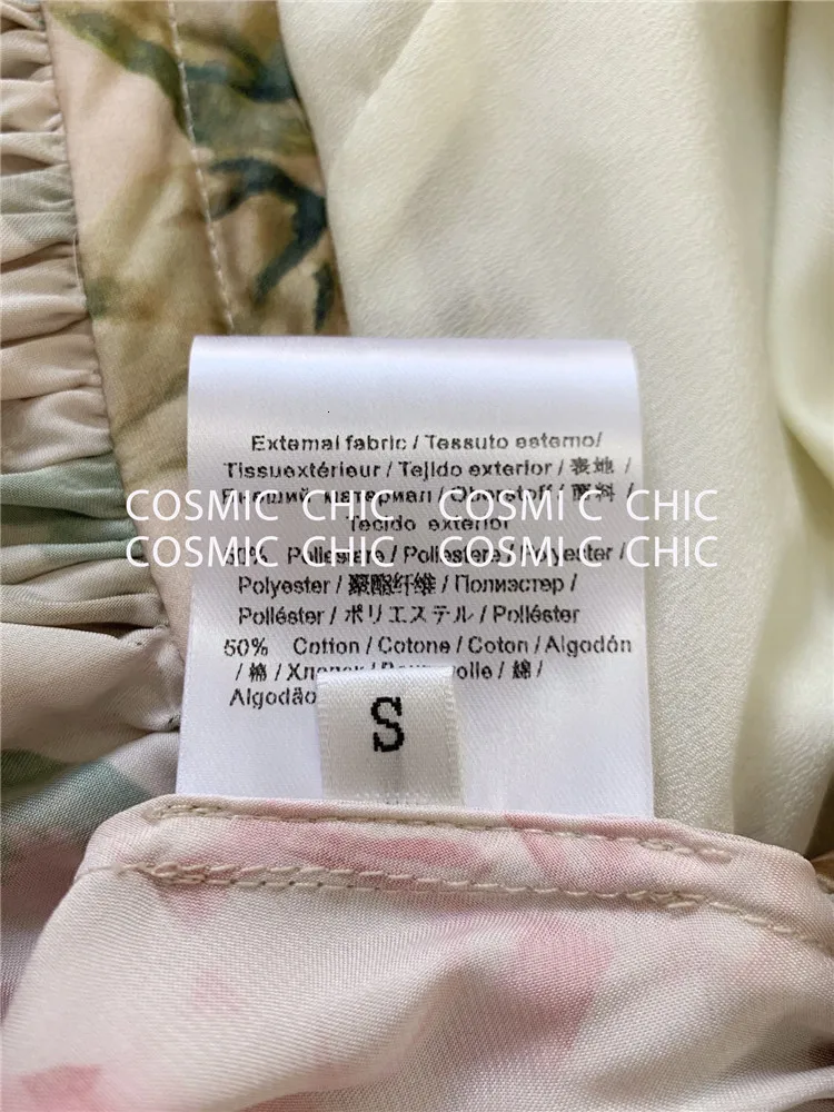Cosmicchic Подиум Сексуальное цветочное вечернее платье с длинным рукавом с открытыми плечами асимметричное винтажное Плиссированное пляжное короткое платье в стиле бохо
