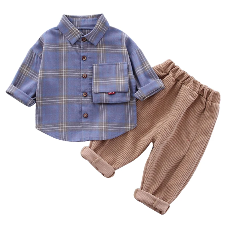 

Autumn Fashion infant clothing Baby Suit Baby Boys Clothes Gentleman Tee Shirt + pants Baby Set