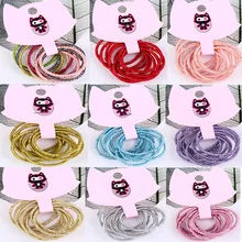 Для маленькой девочки, повязка на голову, детский серебряные украшения лук Liangsi ультра-эластичная повязка для головы с одной карты 10 корень Цвет повязка 152-fshe