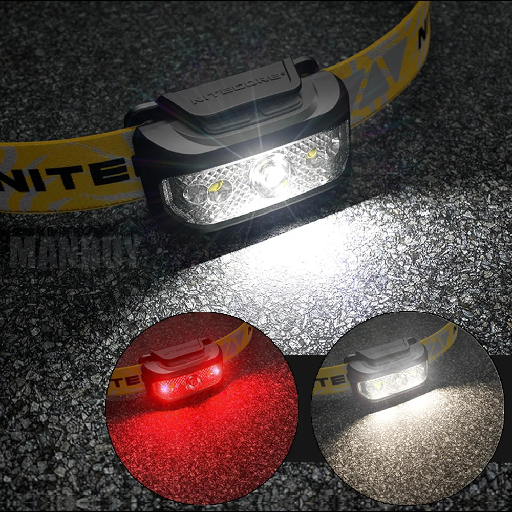 2019 Nitecore NU17 ультра легкий налобный фонарь с зарядкой от USB белый + CRI красный