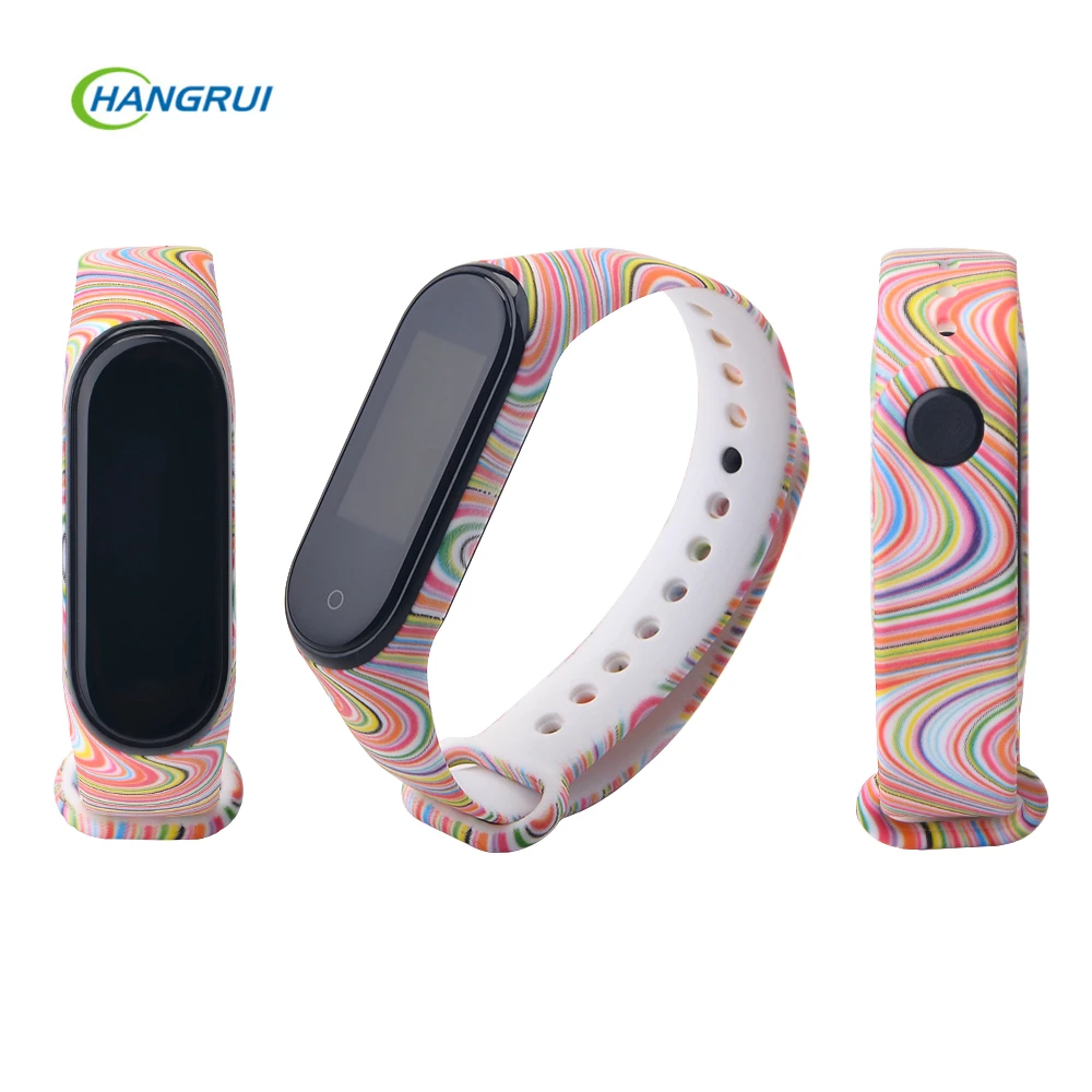 Multicolor stripes Для mi Band 3, 4, ремешок, ремешок для Xiaomi mi, ремешок 3, Сменные аксессуары, браслет для Xiao mi band 3, браслет - Цвет: Multicolor stripes