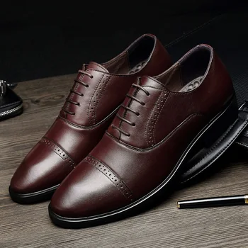 

Head Layer Cowhide Leather Shoes Code Leisure Time Shoe Carving Single Shoe Business