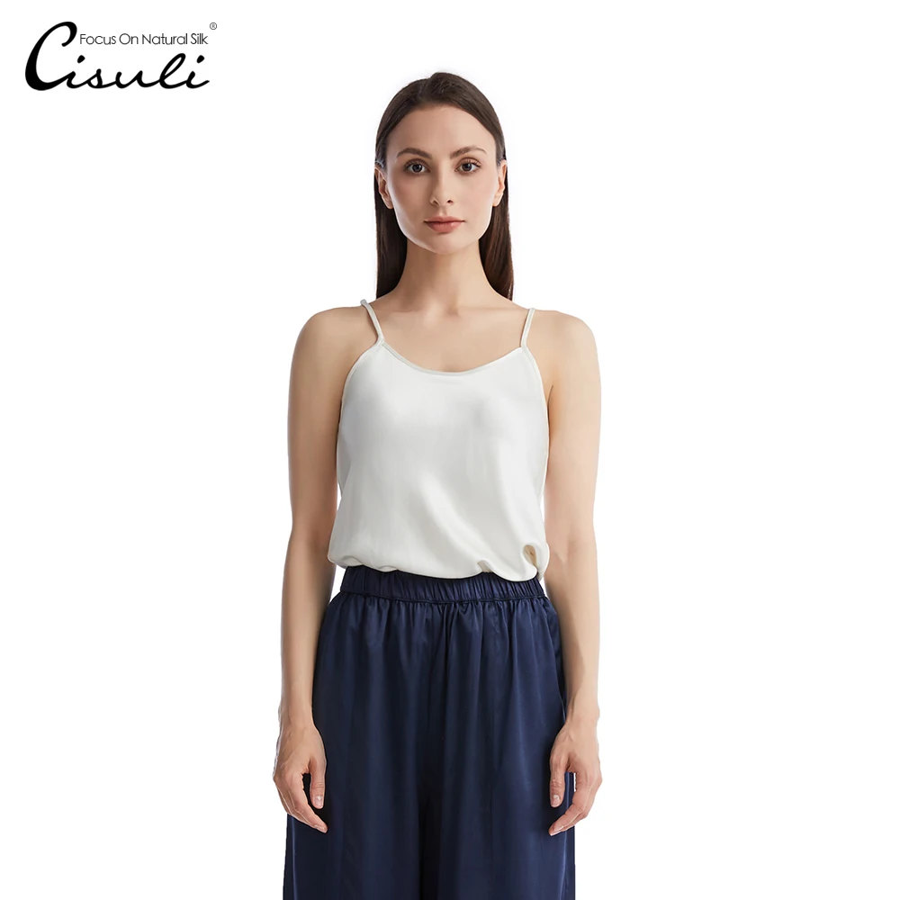 

CISULI Camisole Women Silk Camisole Tops Natural Silk Satin With Adjustable Strap Summer Top Girls Plus Size XL/2XL/3XL/4XL/5XL