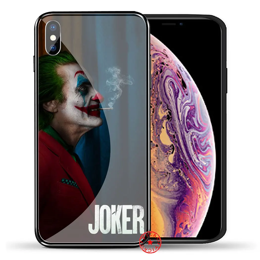 Joker movie Joaquin Phoenix, черное закаленное стекло чехол для iPhone 5 5S SE 6 6S 7 8 Plus 11 Pro X XR XS Max Pro - Цвет: TG7