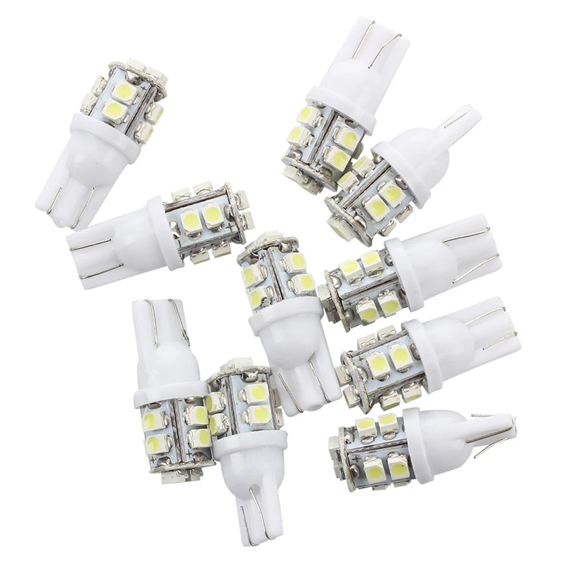 

10 x T10 168 194 W5W Car White High Power SMD 10 LED Wedge Light Bulb Lamp 12V