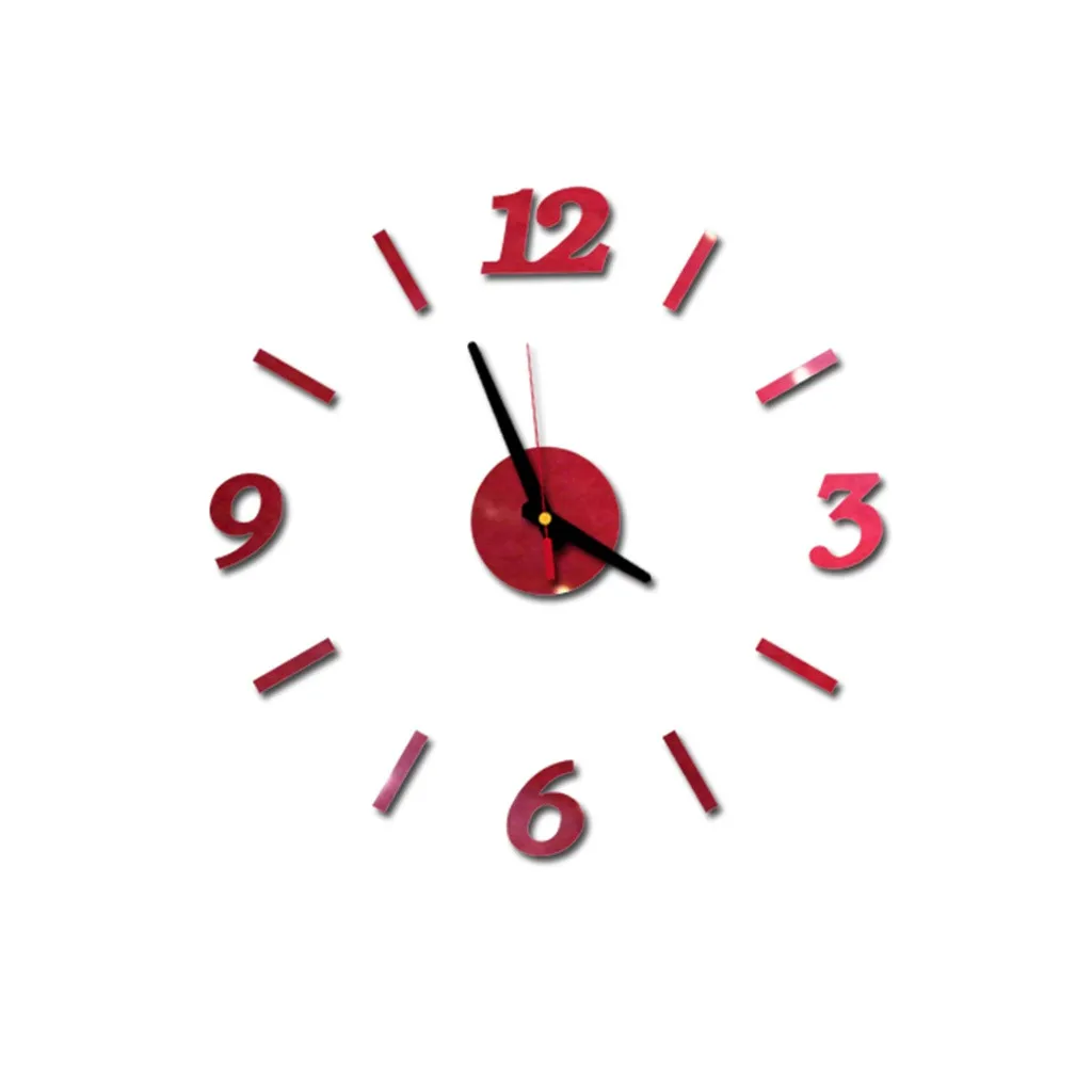 1 шт. современные большие настенные часы 3D Зеркальная Наклейка уникальные часы с большим номером DIY настенная художественная наклейка s Декор для дома#25 - Цвет: O