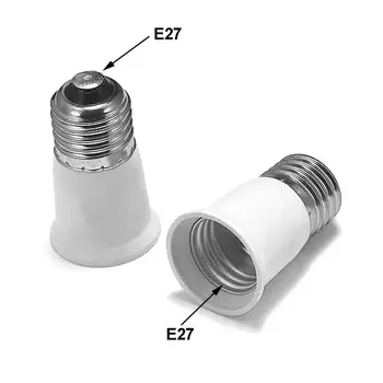 

E27 to E27 Extend Adapter E26 to E26 Lamp Holder Converter Lamp Base Socket Power Adapter LED Light Bulb Extension Plug