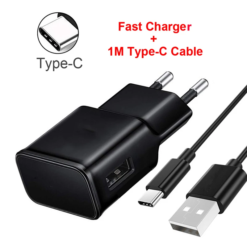 For Samsung S10 A50 A70 Fast Charger USB Type-C Cable Adaptive Fast Charging Charger for Samsung S10E S10 plus S9 S8 Note 10 8 9 65w charger Chargers