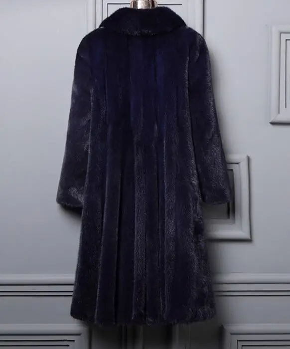 S-6XL, хит, Весенняя женская новая мода, большой размер, длинная норковая тонкая шуба из искусственного меха для похудения