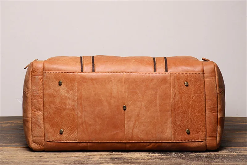 Waliicorners Highend Large Vintage Genuine Leather Business Men Travel Bags Shoulder Messenger Duffle Bag 50 13007859516_1180834914