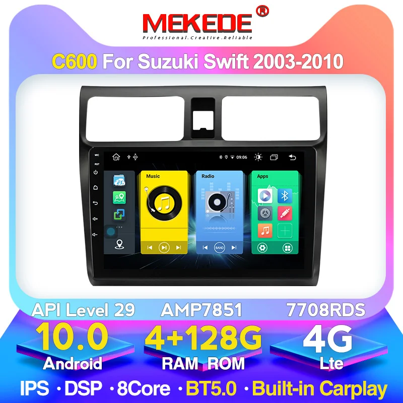 MEKEDE Android 10 0 8 Core автомобильный радио мультимедиа плеер для Suzuki Swift 2003 2004 2005 2006 2007 2008