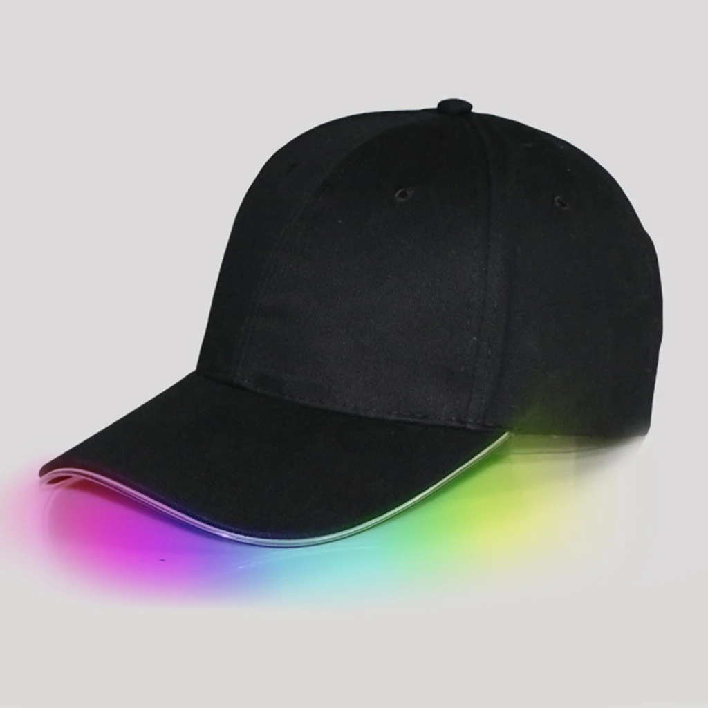 Fashion Ultra Bright LED Baseball Cap Optical Fiber Glowing Hat Hip-Hop