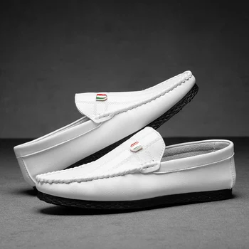 

Male Shoes Driving Loafers Black White Adult Summer Outdoor Driver Footwear Breathable Casual Slip on Shoes Men Moccasins Mens