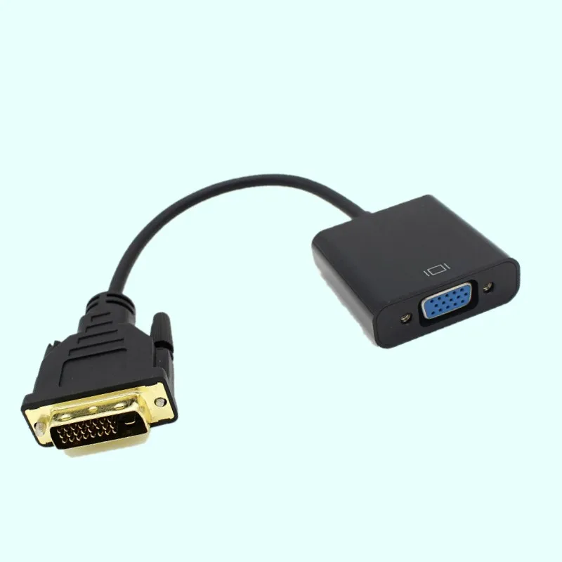 

DVI Male to VGA Female Video Converter Adapter DVI 24+1 25 Pin DVI-D to VGA Adapter Cable for TV PS3 PS4 PC Display 1080P