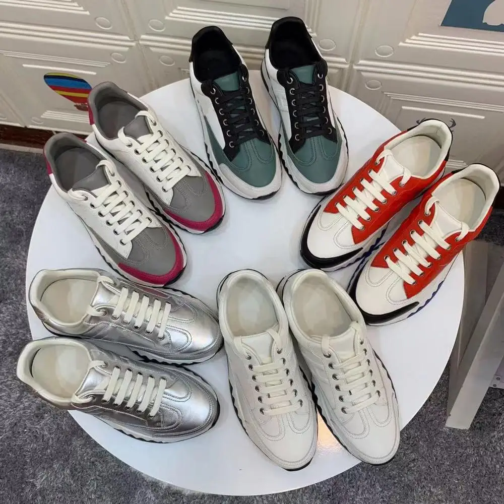 

Multi Color Women Cow Leather Sneakers 2019 Brand New Casual Women Sneakers Comfortble Women Shoes Female Footware Shoes Woman