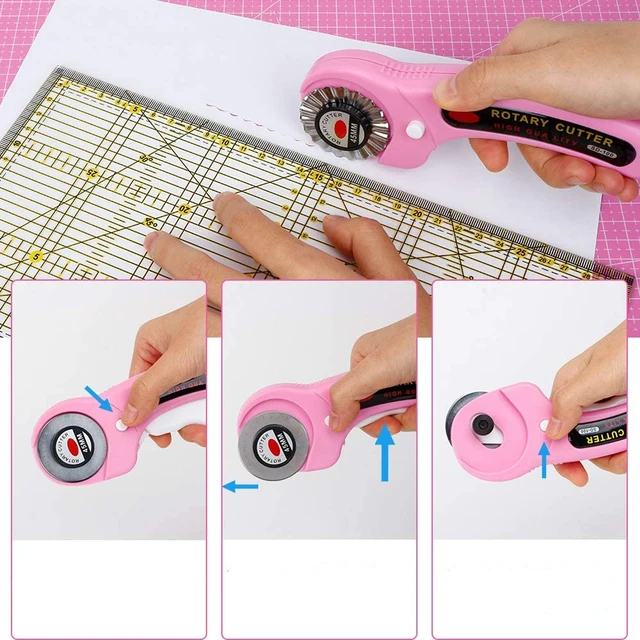 Rotary Cutter Kit Include Fabric Cutter,45mm-28mm Rotary Cutter,Bade,Tracing  Wheel,Cutting Mat,Acrylic Ruler,Sewing Clips DIY - AliExpress