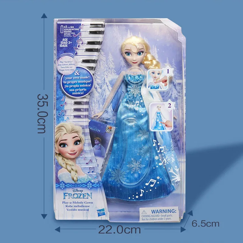 Hasbro холодное Дисней музыкальное платье фортепиано Эльза принцесса кукла Фигурка Девушки игрушка подарок на день рождения - Цвет: Elsa