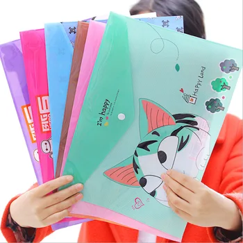 

Cartoon A4 File Holder Service Office Supplies Stud PVC File Holder Creative Gifts