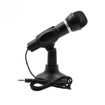 

Condenser Microphone 3.5mm Plug Home Stereo Chatting Gaming Podcast Recording MIC Desktop Stand for PC YouTube Video Skype